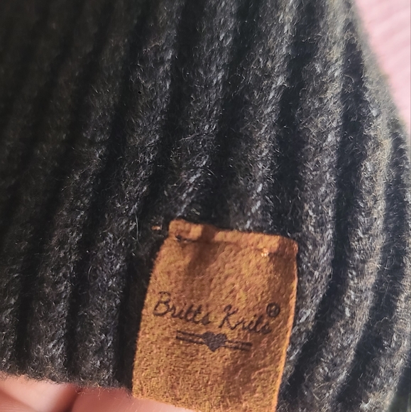 Britt's Knits Double Dip Beanie|Lilac and Black|One Size Fits Most - Picture 4 of 6